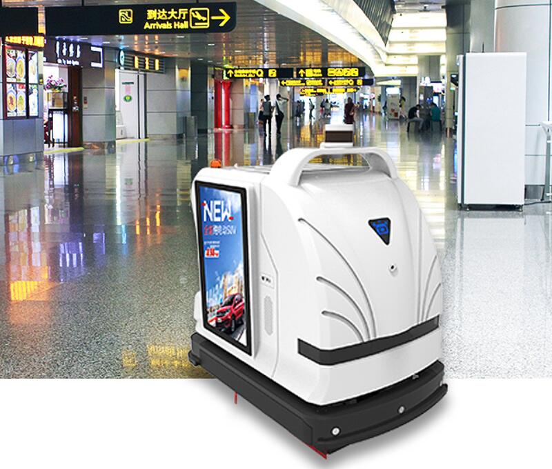 Automatic lobby mopping robot
